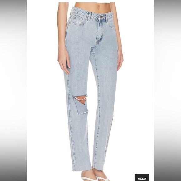 Superdown Dylan Distressed Light Blue Denim Jeans - Trendy & Chic! - Picture 3 of 12